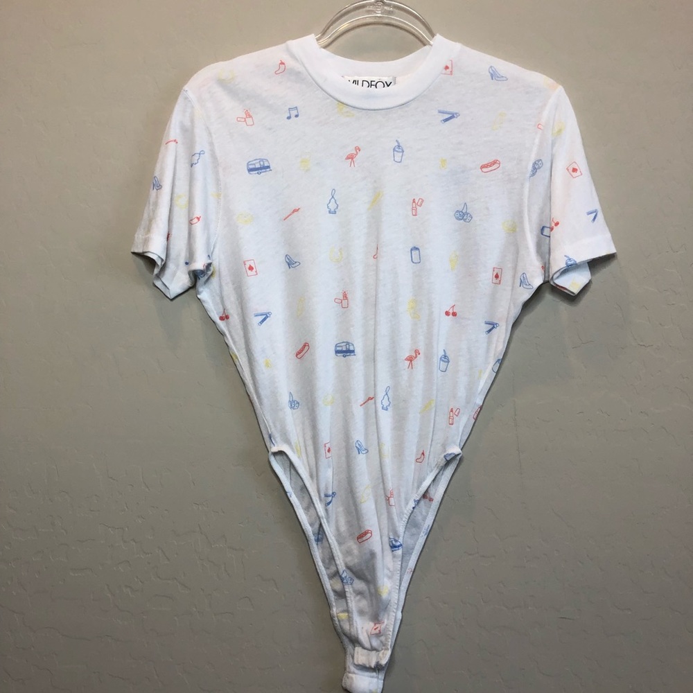 Wildfox Graphic White Body Suit RB